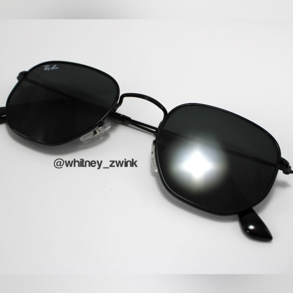 Model Display Rayban Hexagonal All Black Rb3548n … - image 6